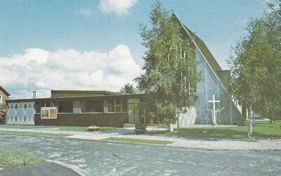 postcard image of culcheth methodist church