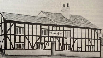 Black and white image of the raven inn